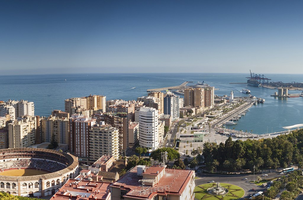 Panoramic view of Málaga