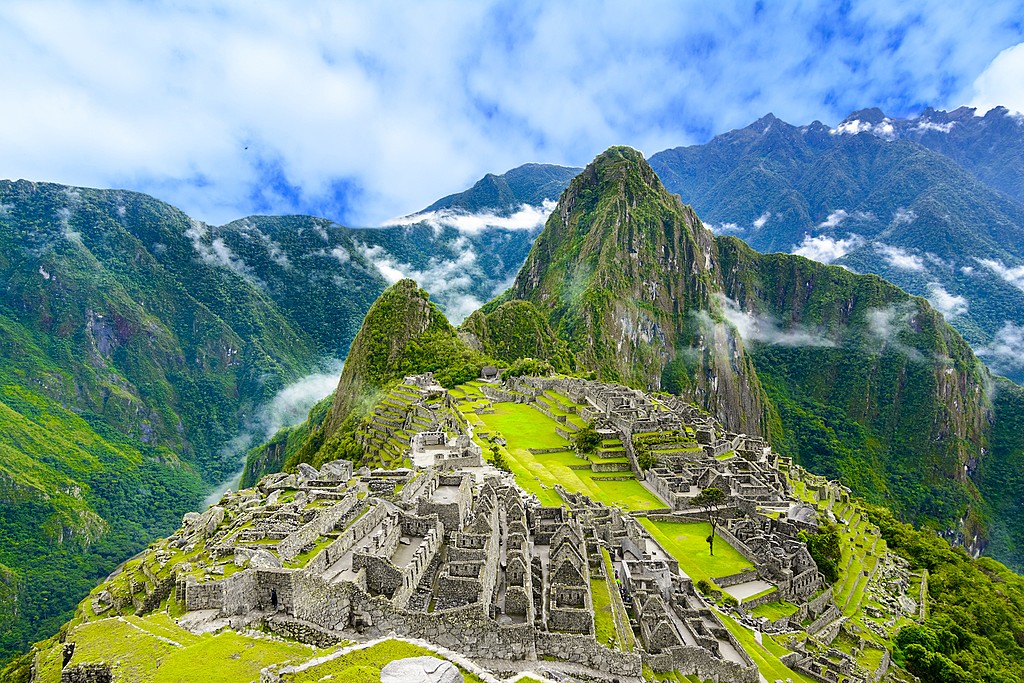 View of Machu Picchu citadel from Machu Picchu Mountain