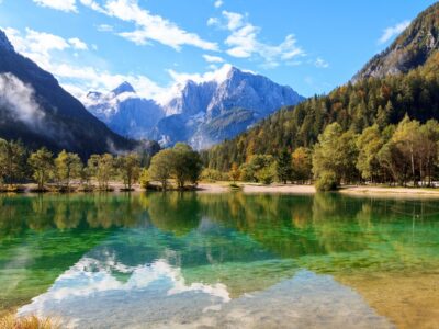 Beautiful Jasna lake at Kranjska Gora in Slovenia