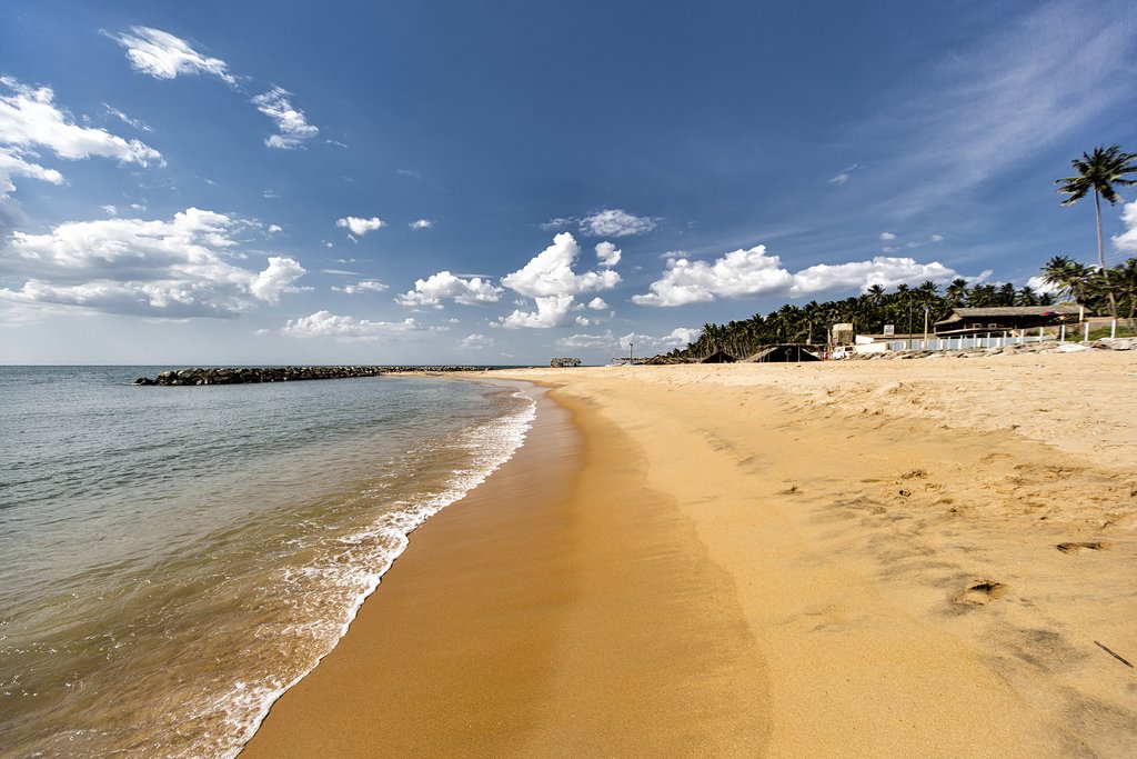 Negombo's long, sandy beaches.