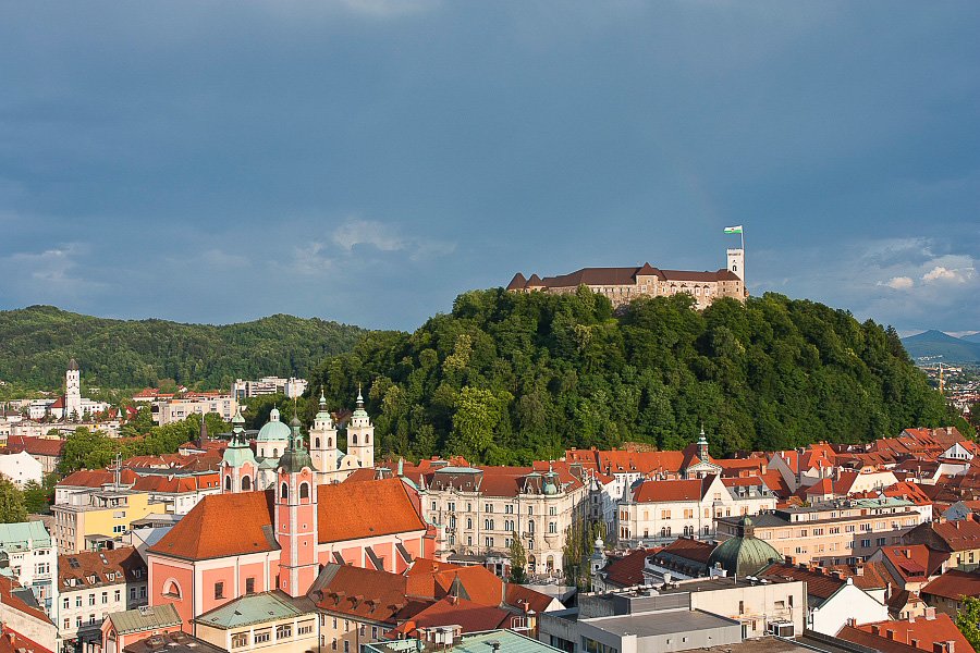 Aerial views of Ljubljana