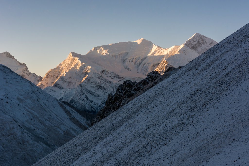 Dawn on the Himalaya near Manang