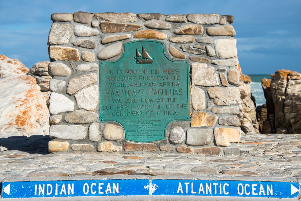 Cape Agulhas, where the Indian and Atlantic Oceans meet