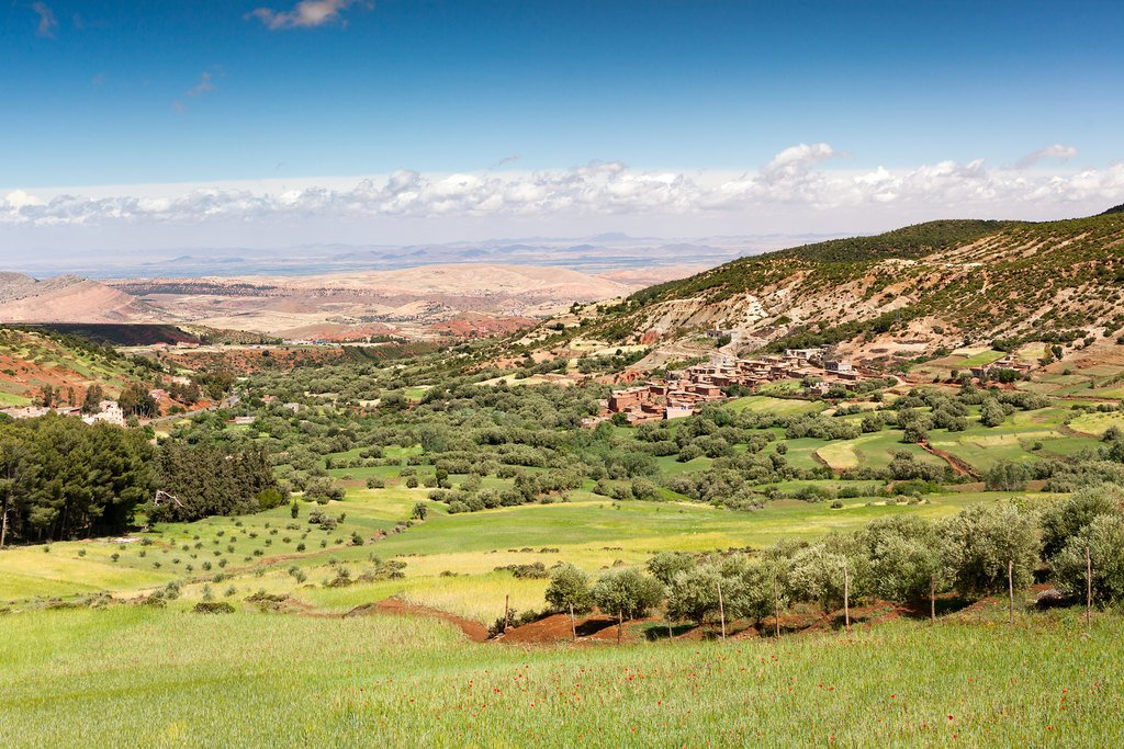 Green foothills of the High Atlas