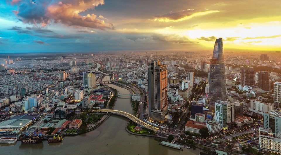 Sunset over Ho Chi Minh City
