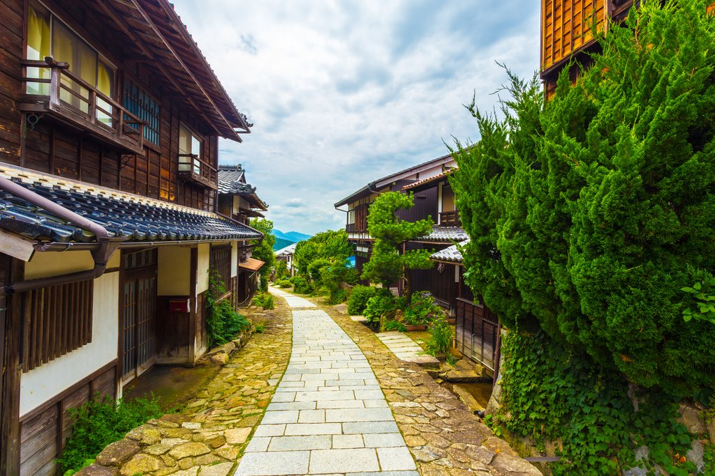 Nakasendo Trail in Magome, Japan
