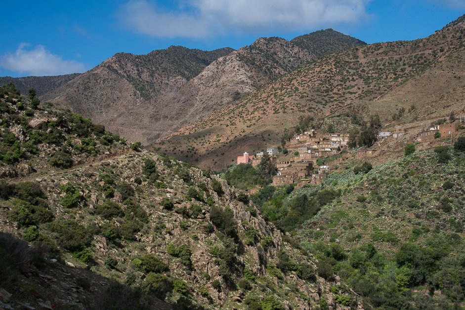 Small villages along the trail in the Atlas Mountains