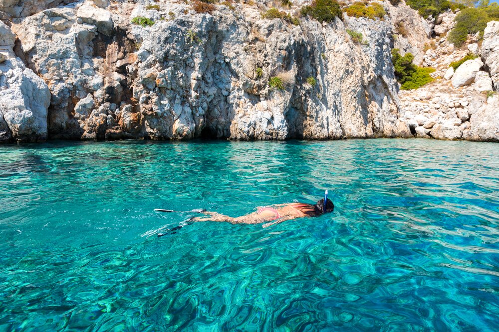 Snorkeling in coves of Costa Brava