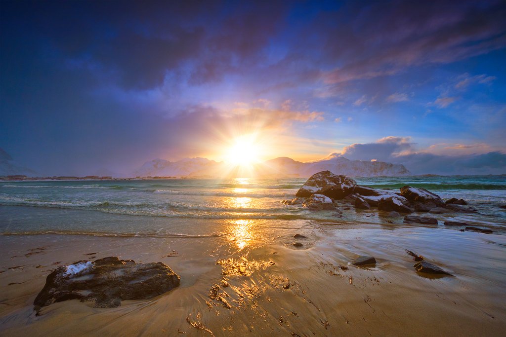 Sunset over the Lofoten Islands