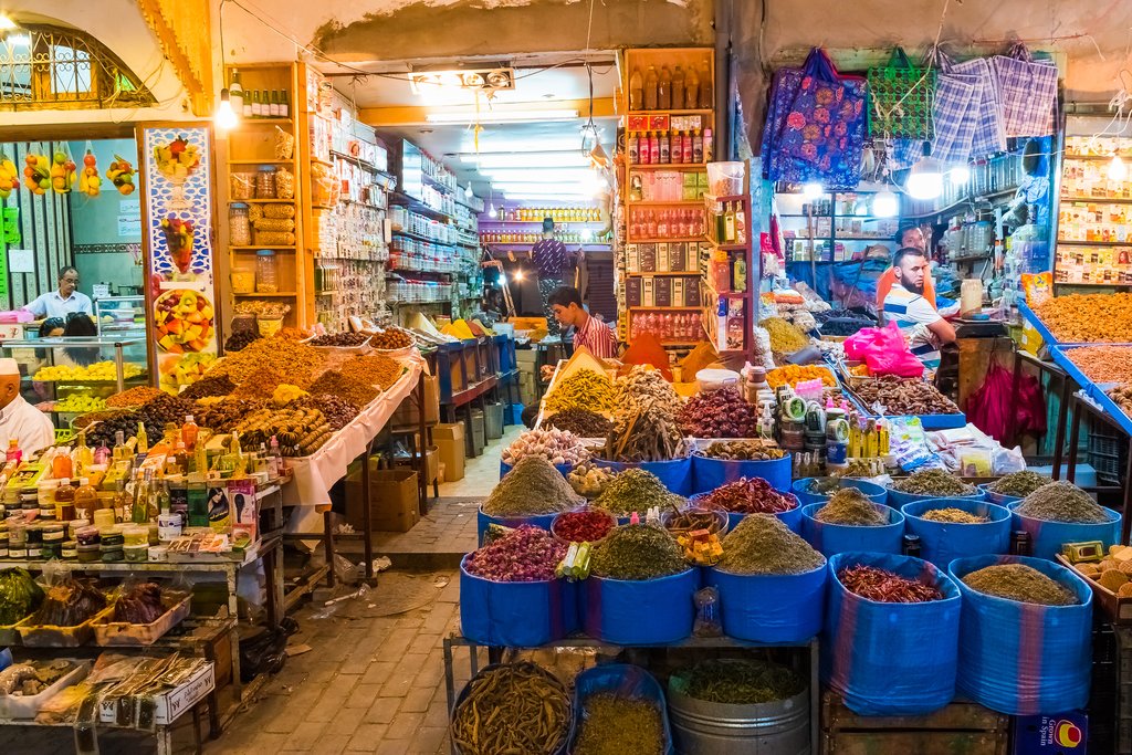 Street with souks and shops
