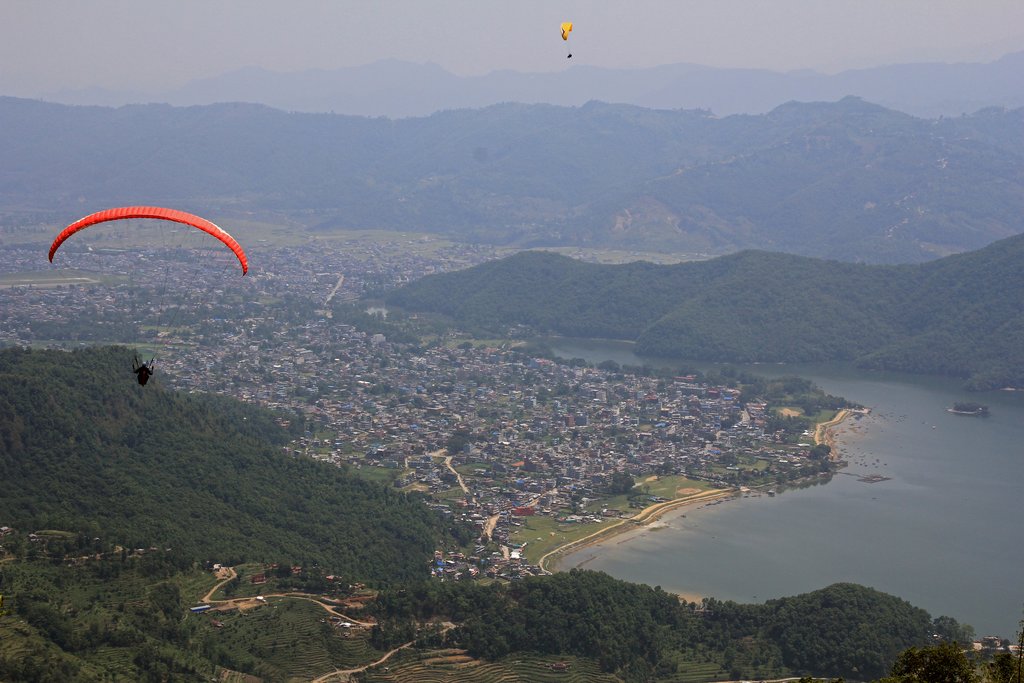 Paragliding near Pokhara
