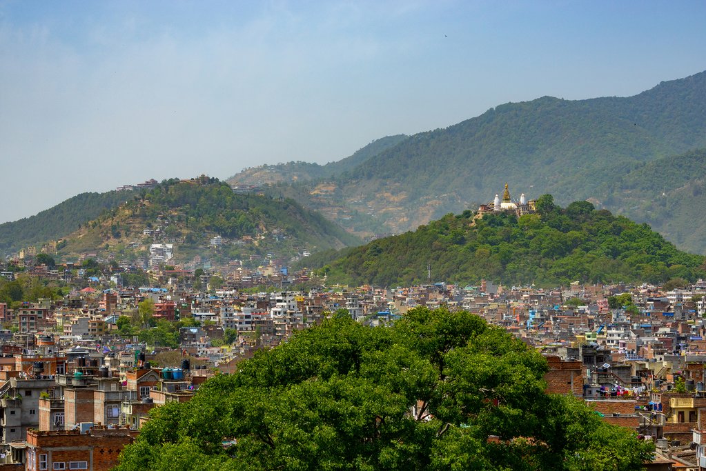 Kathmandu city and Swayambunath