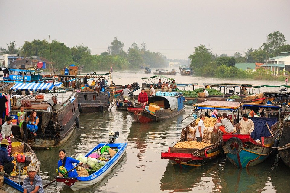 Spend the morning on the floating market