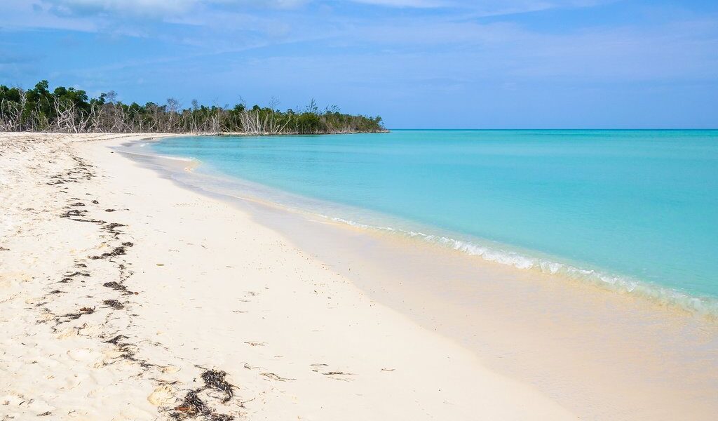 Secluded White Sand Beach In Cayo Levisa Island In Cuba