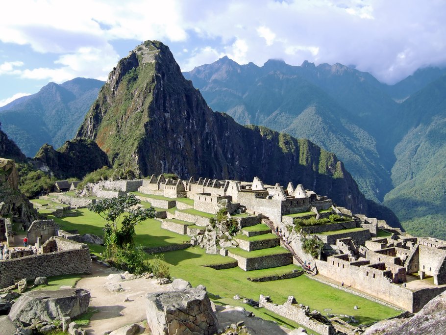 View of Machu Picchu citadel from Machu Picchu Mountain
