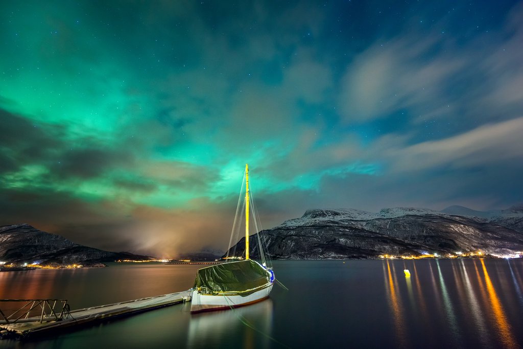 Get a glimpse of the Northern Lights on a guided tour.