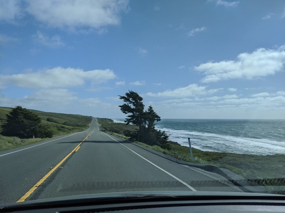 Heading South on Highway 1 towards Pescadero