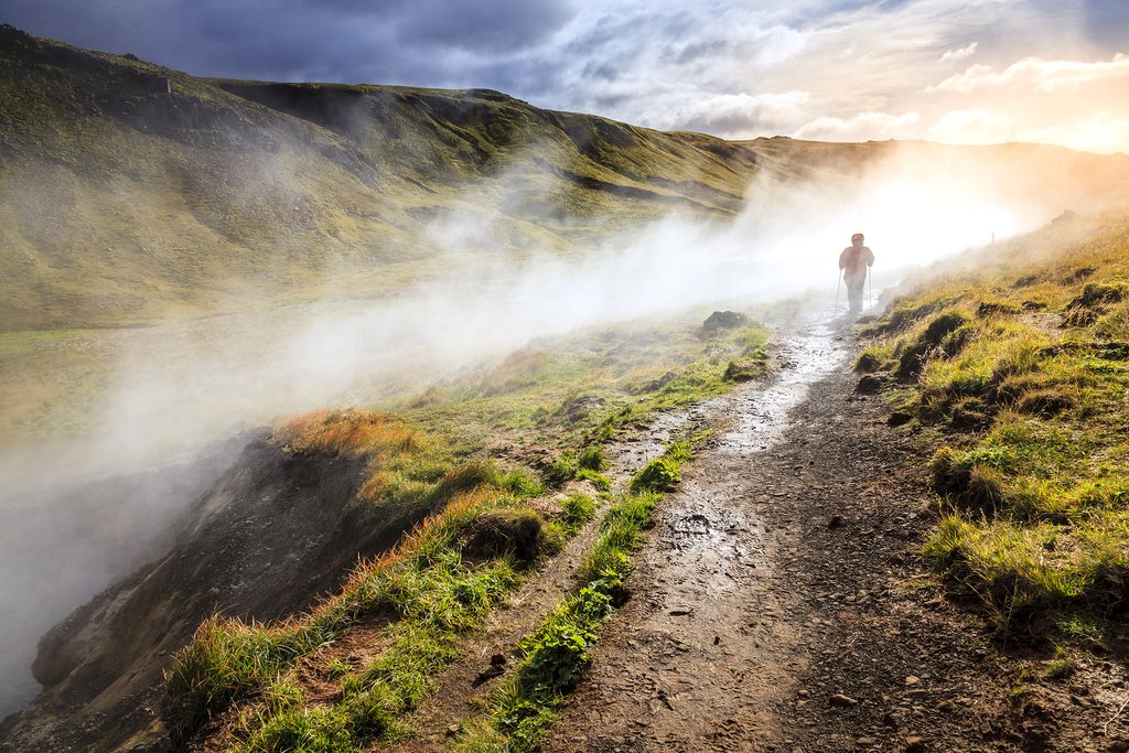 Reykjadalur Valley, just 30 miles outside of Reykjavik