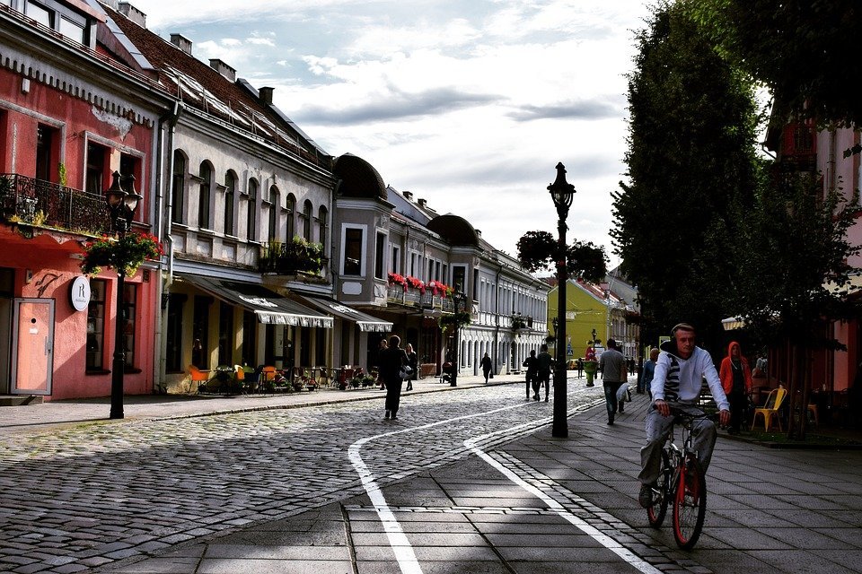 A quiet street in Kaunas