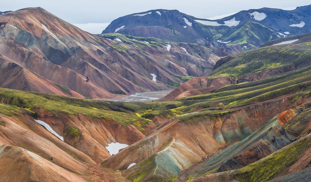 Landmannalaugar Colorful  Mountains In Iceland, Summer Time
