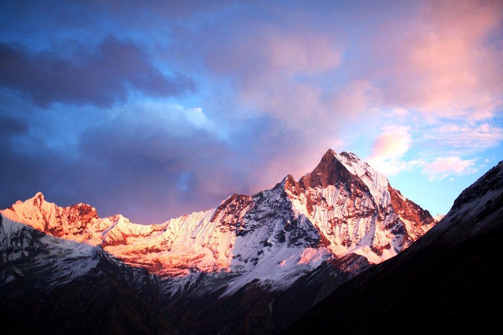 Machapuchare at sunset