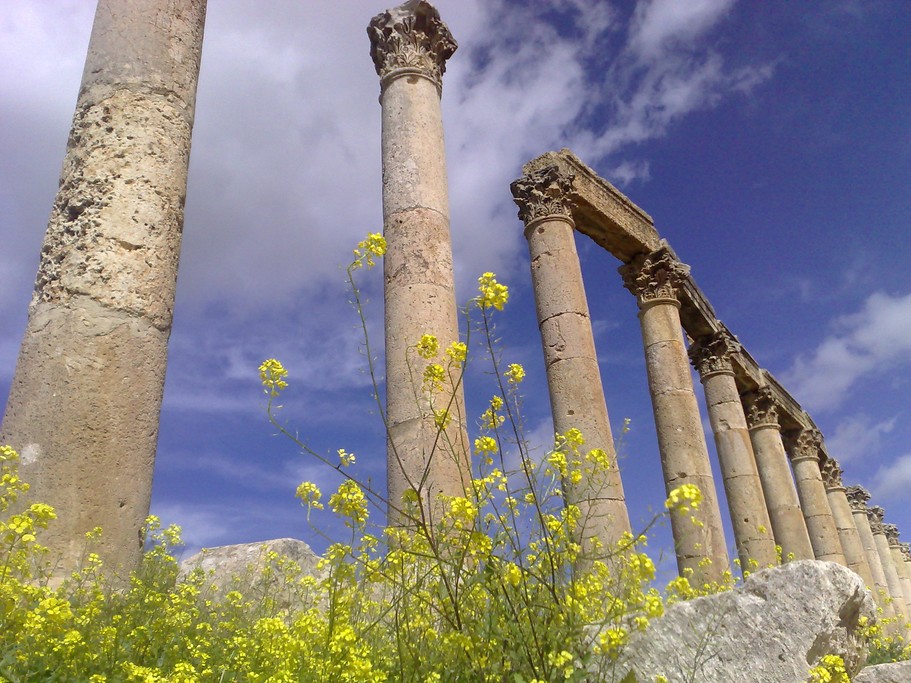 Colonnaded street in Jerash
