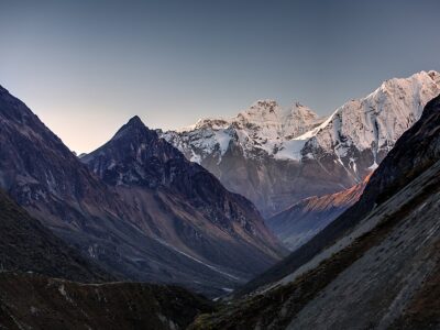 Valley On Manaslu Circuit Trek In Nepal