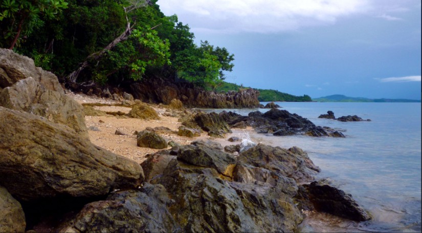 Rugged coastline near Coron