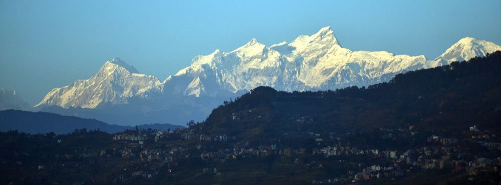 View of the Manaslu range from Gorkha Gaun