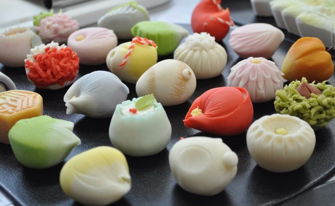 Japanese wagashi sweets