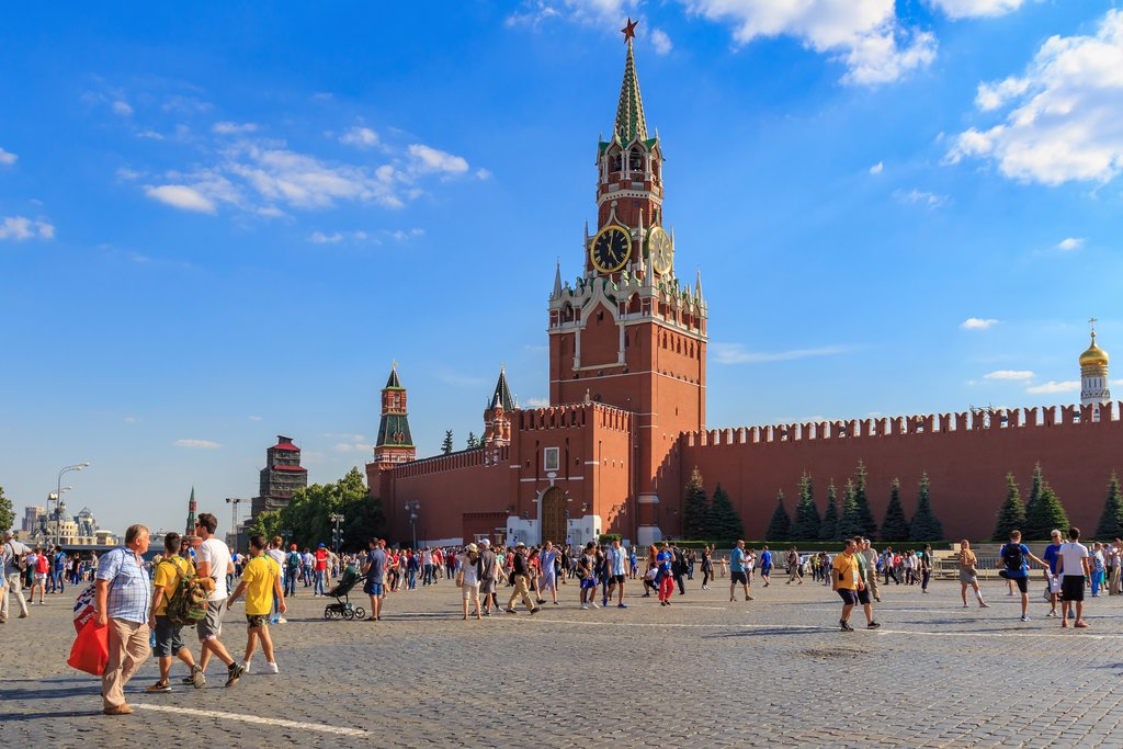 Red Square in front of the Kremlin walls