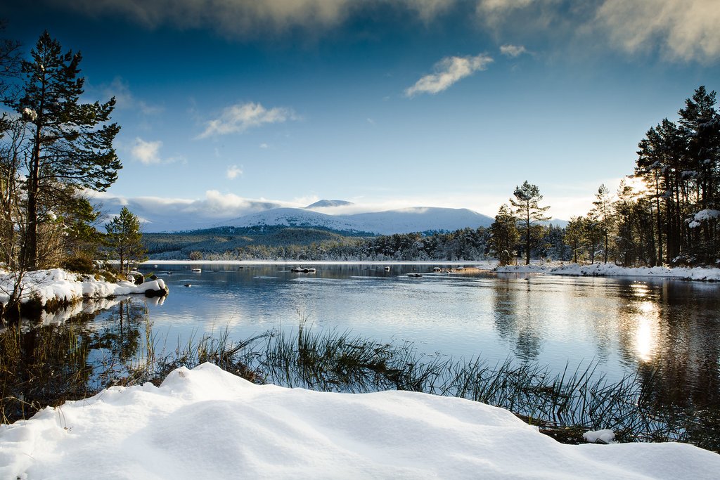The pristine Loch Morlich, near Aviemore in the Cairngorms.