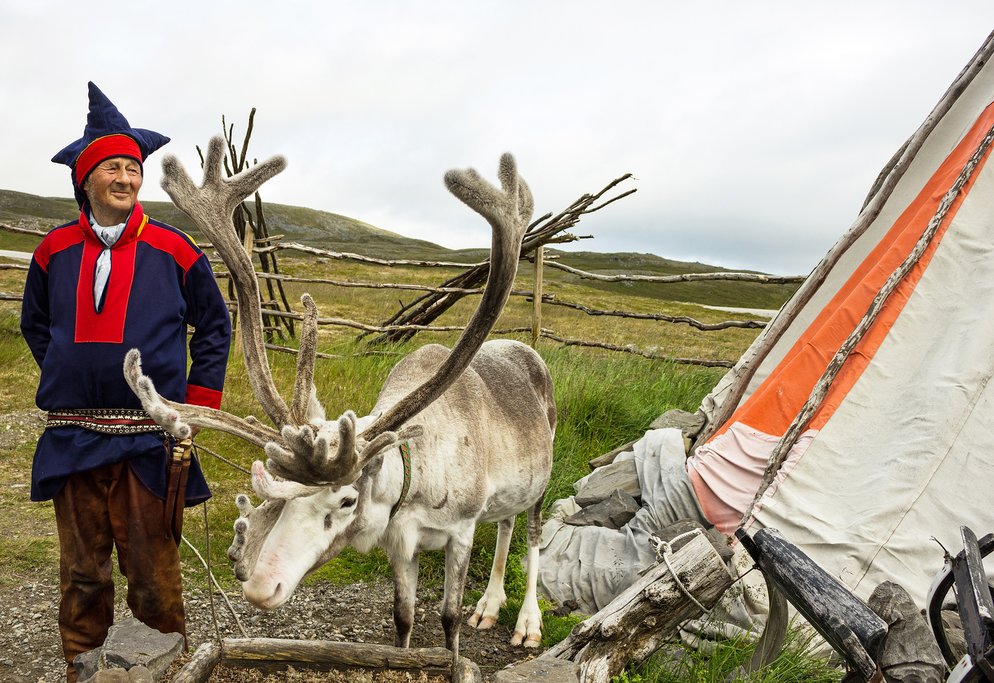 Reindeer herder, Honningsvag, Norway