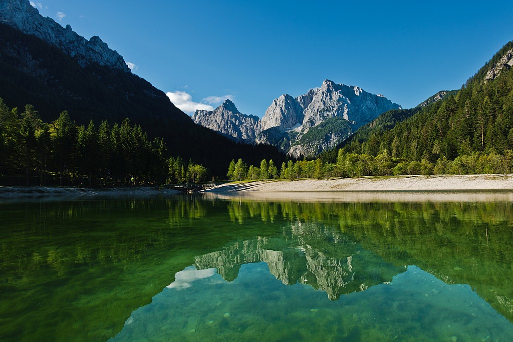 One of the freshwater lakes in the Kranjska Gora area