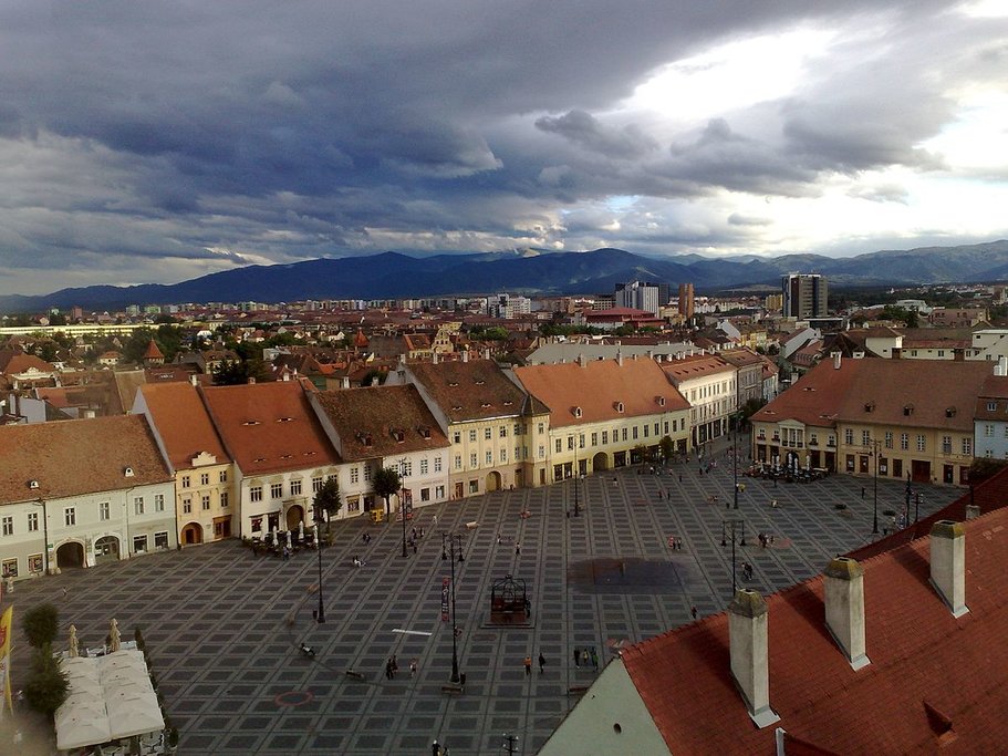 Sibiu Mayor's Place from above
