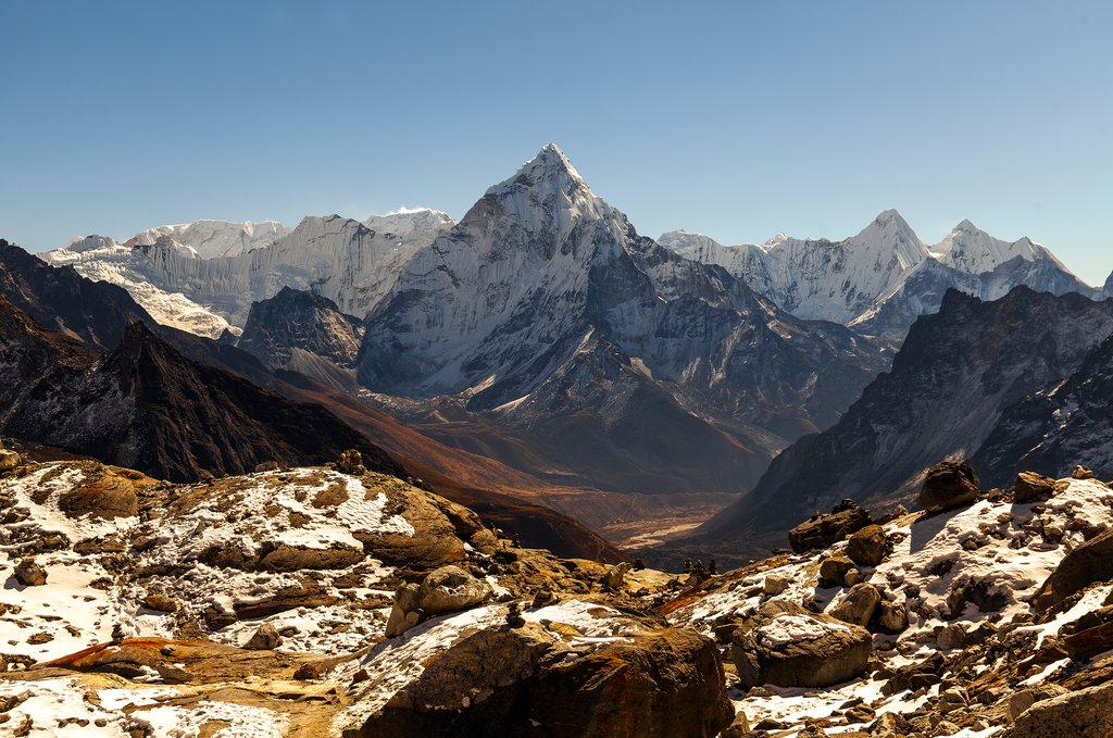 Ama Dablam at sunset