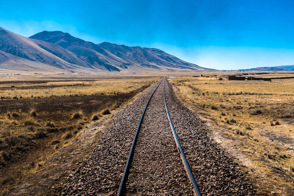The striking view from the train between Cusco and Puno