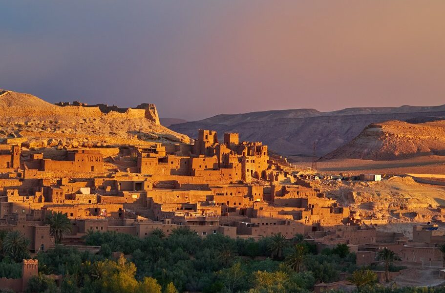 Tvalley Of The Ouarzazate River And The Famous Ksar Ait Ben Hadd