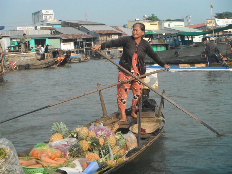 Cai Be is a local floating market