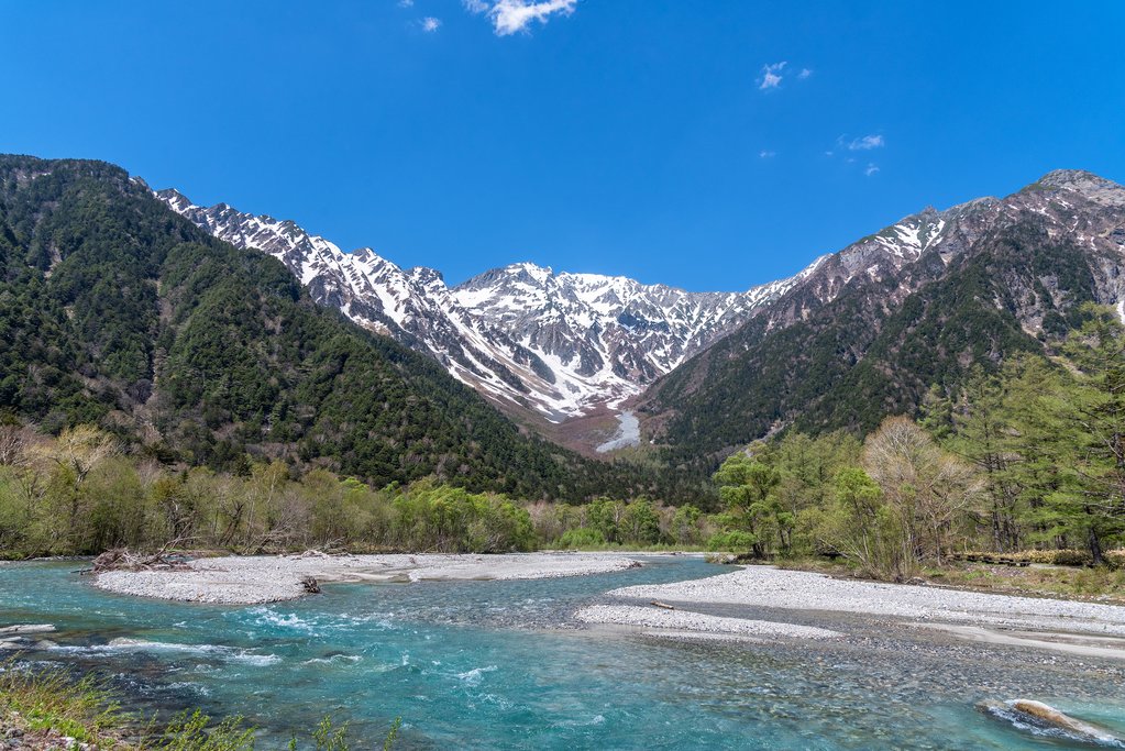 The Azusa River in the Japanese Alps