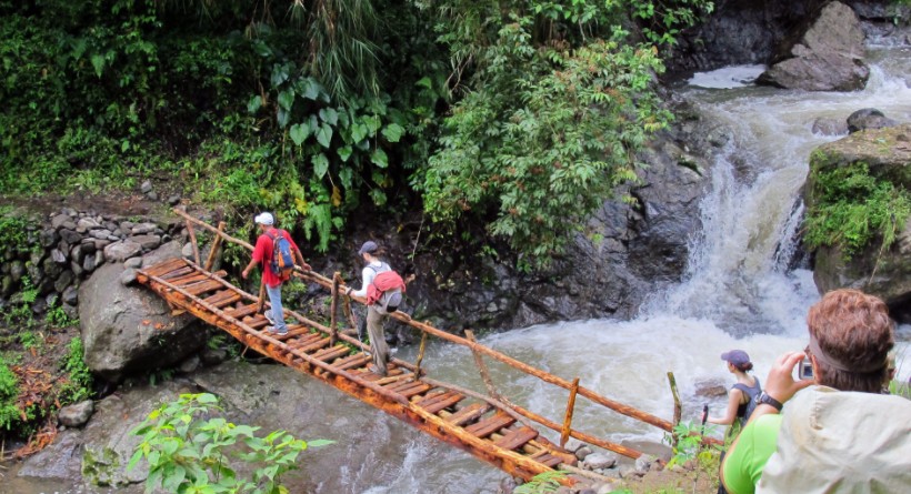 River crossing on the trail to Batad