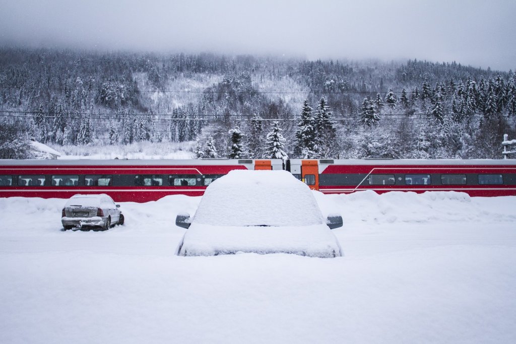 Train through the Arctic wilderness