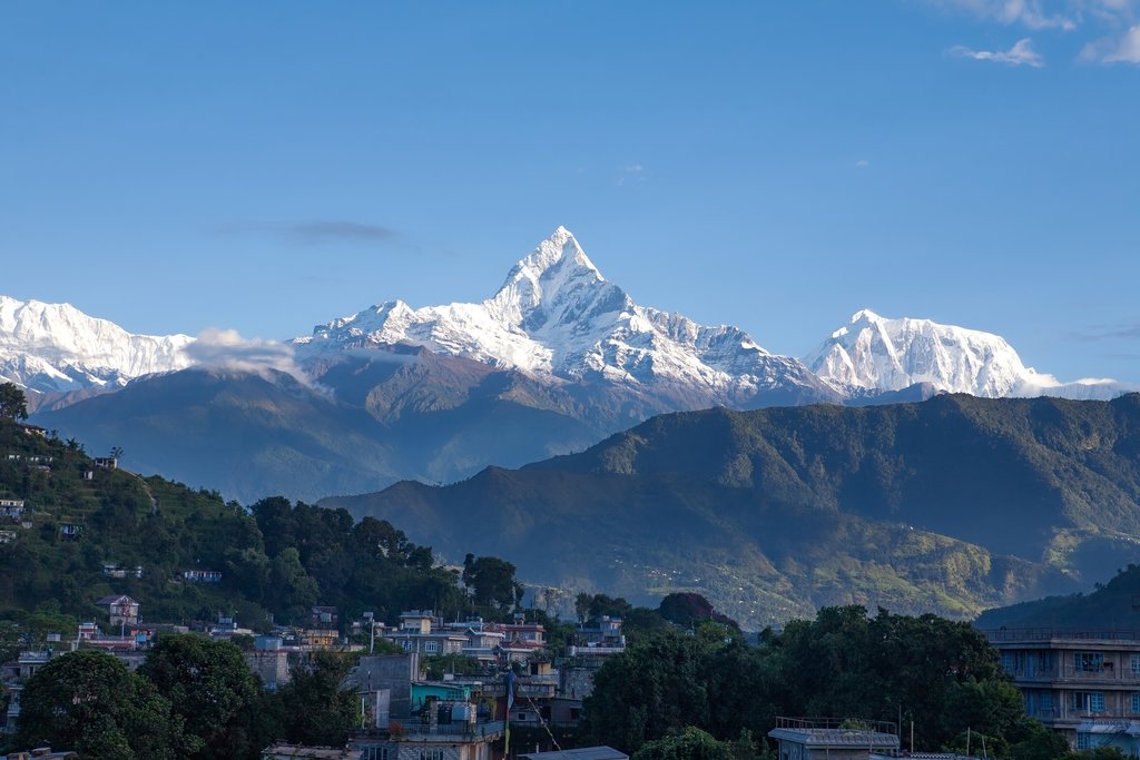 View of Machapuchare from Pokhara