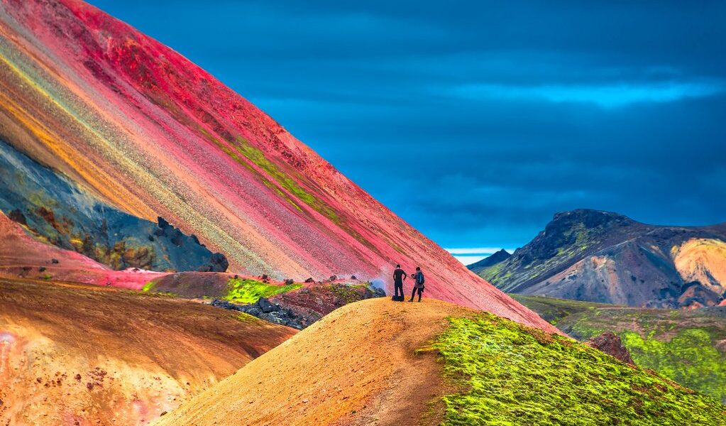 Beautiful Colorful Volcanic Mountains Landmannalaugar In Iceland