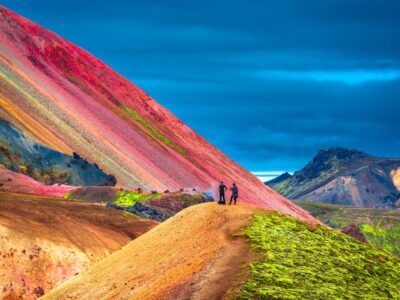 Beautiful Colorful Volcanic Mountains Landmannalaugar In Iceland
