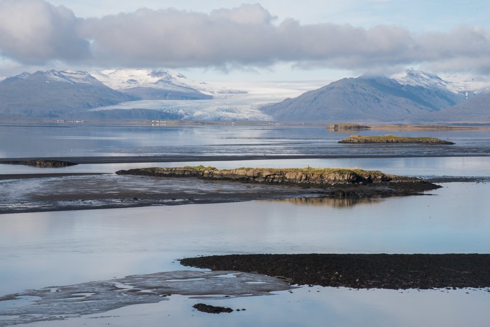 View of Vatnajokull Glacier from Hofn (photo by Chris McCarty)
