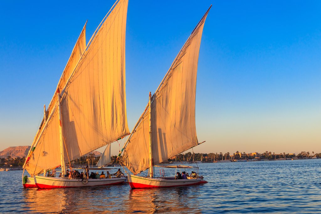 Felucca sailboats on the Nile
