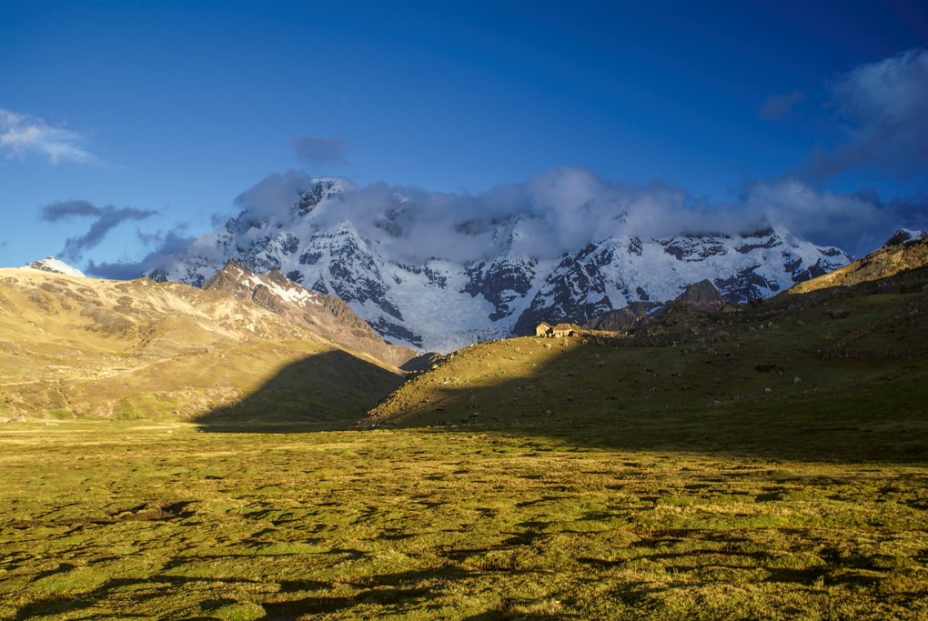 Ausangate mountain shrouded in clouds