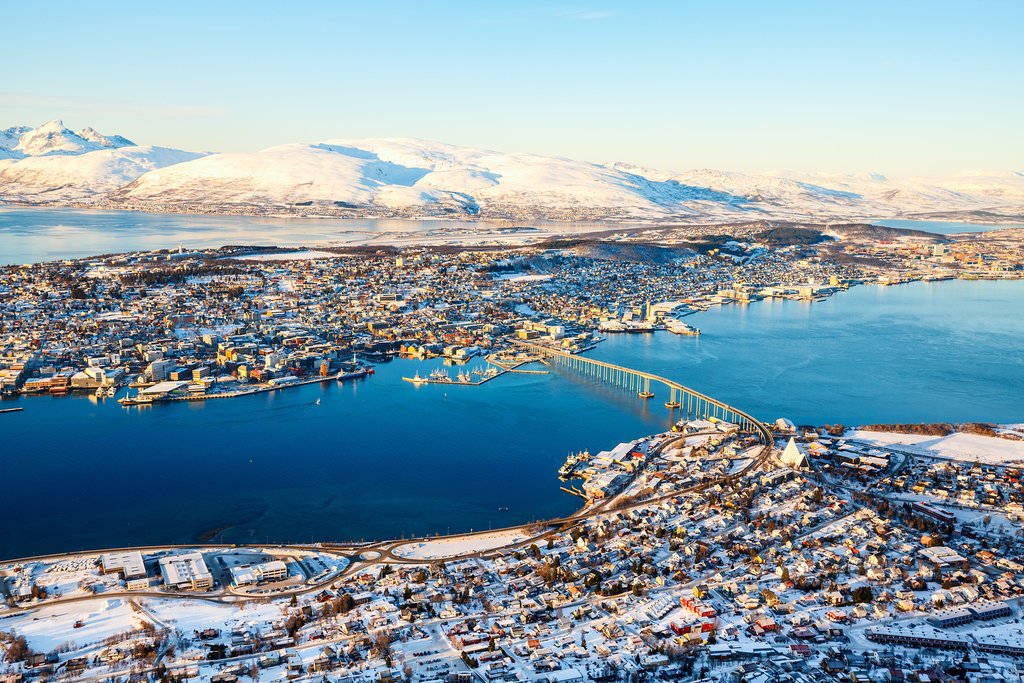 Aerial view of Tromsø