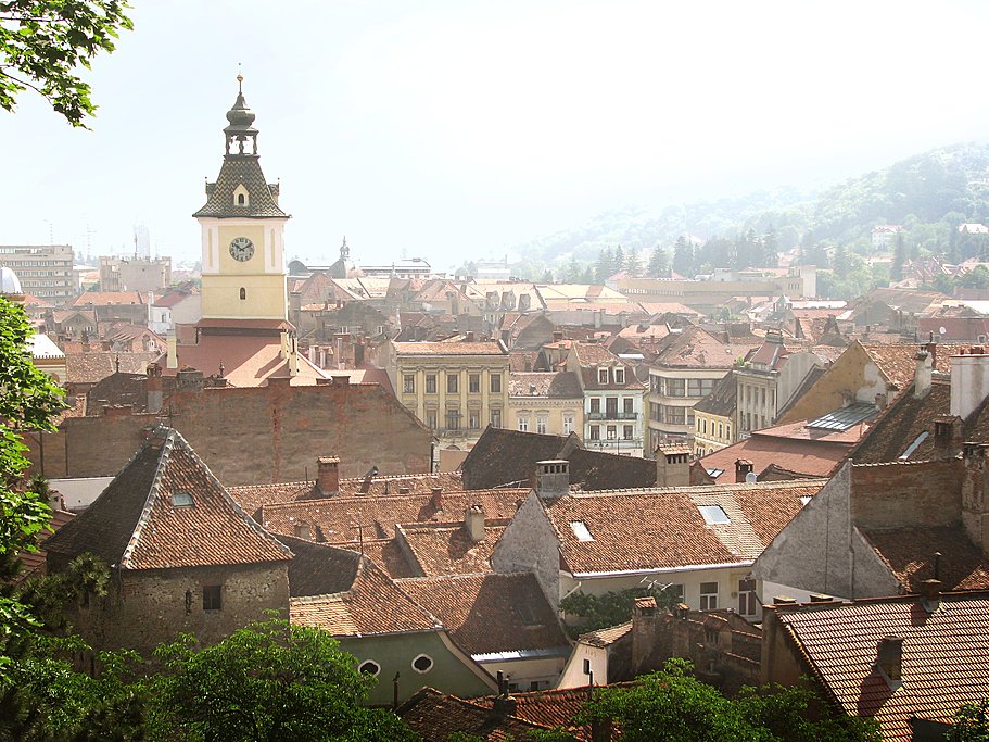Brasov as seen from the hills